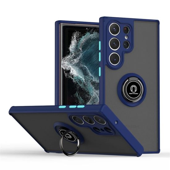 Blue Matte Square Samsung Case