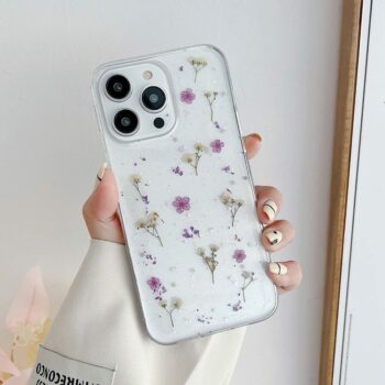 Dried Flower Glitter Star Clear IPhone Case - 15 14 13 12 11