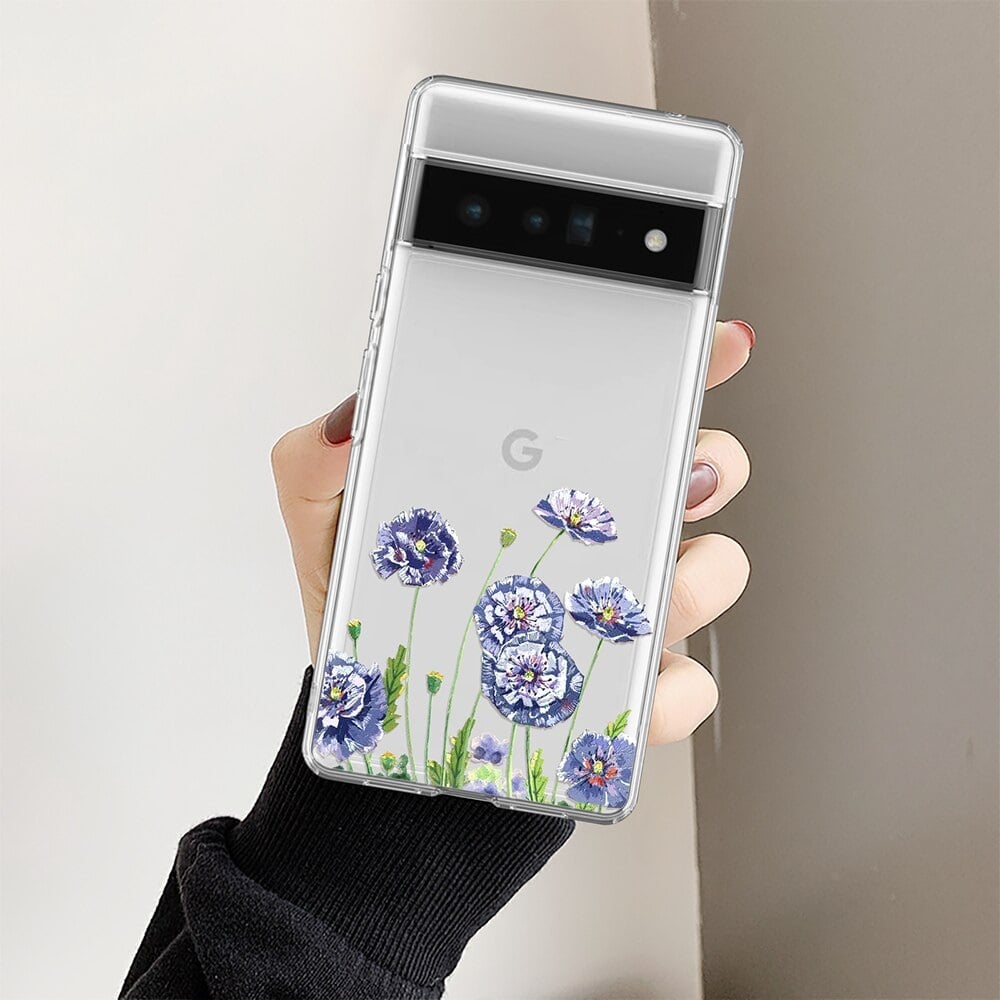 Monogram Floral Case for Google Pixel 4A Pixel 7 Pro Pixel 6 