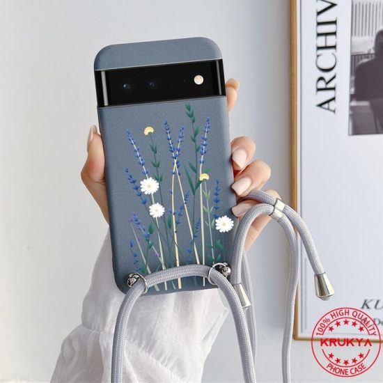 Gray flower pixel case