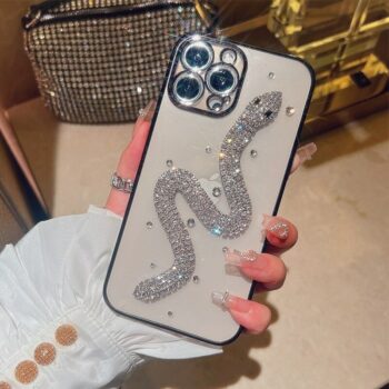 3D Diamond Snake iPhone Case