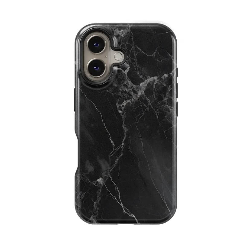 Black Granite Print Dual-Layer iPhone Case Black Granite Print Dual-Layer iPhone Case