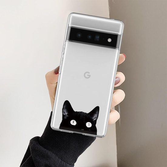 Black Head Cat Google Pixel Phone Case