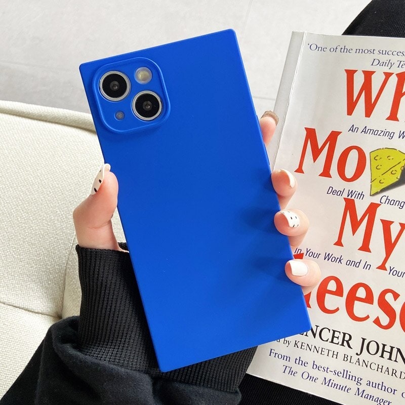 Blue square phone case