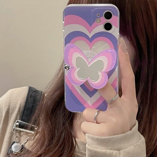 Butterfly Heart Mirror Phone Case