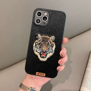 Embroidery Tiger Head iPhone Case