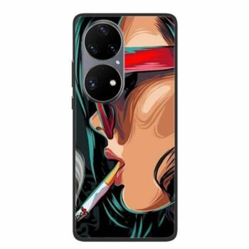 Girl Smoking Huawei P50 Pro Case