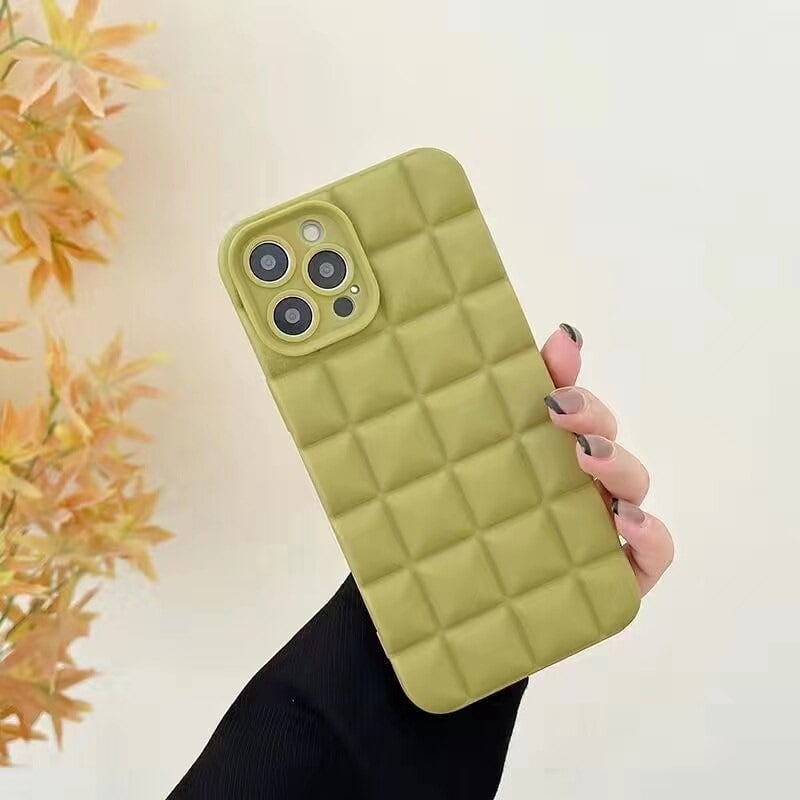 Green 3G Grid Cube iPhone case