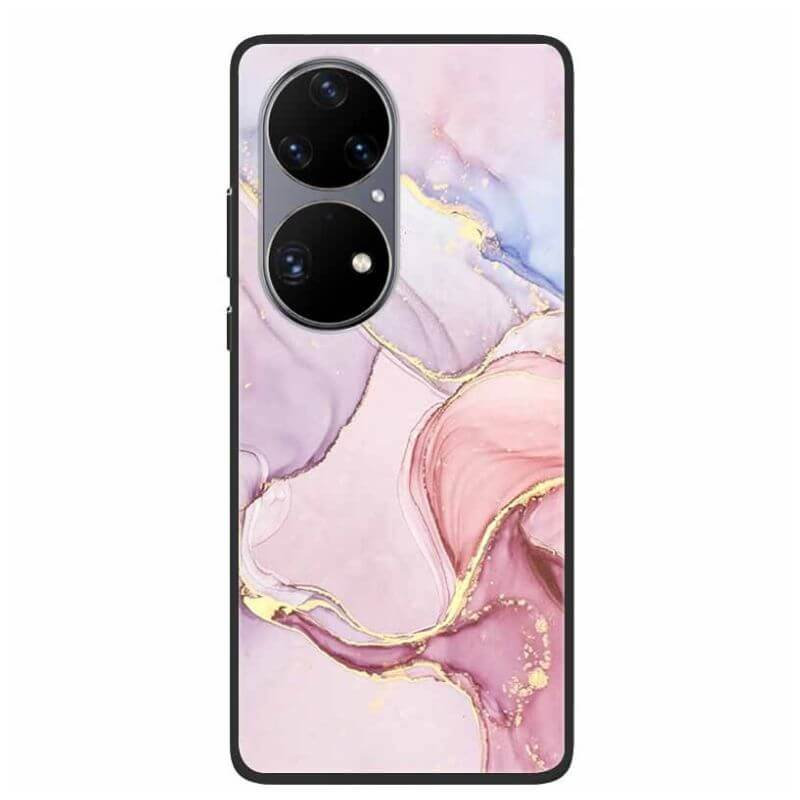 Pink Marble Case for Huawei 50 Pro