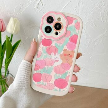 Rabbit Bear Flower Plant Phone Case