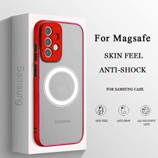 Shockproof Armor Magnetic Matte Case Red