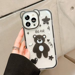 Shockproof iPhone Case With Ear Bear Lens Protection