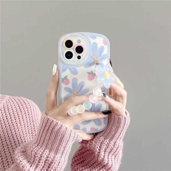 Spring Flower Phone Case with Chain Holder