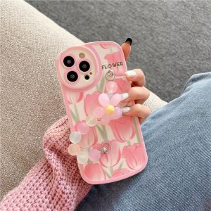 Spring Flower iPhone Case with Anti Fall Holder
