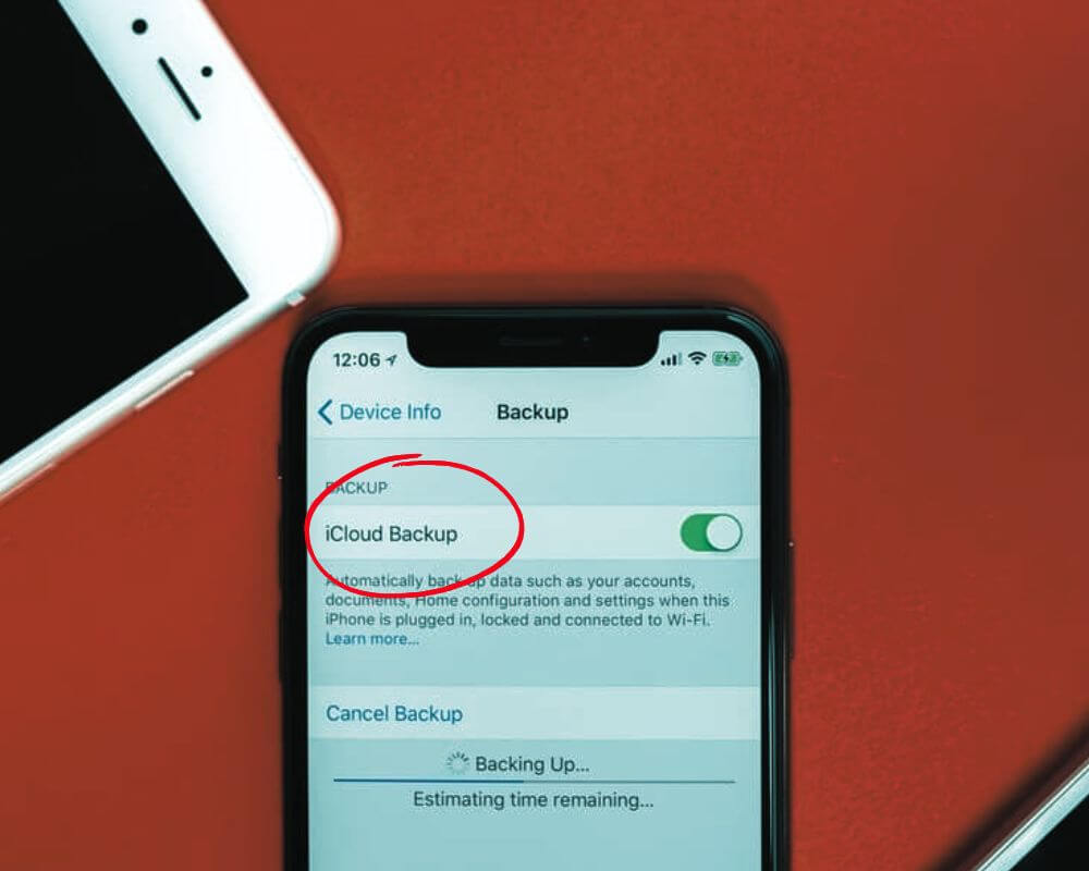 backing up iPhone to icloud