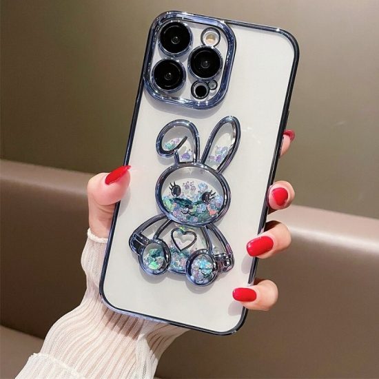 rabbit glitter quicksand phone case cover