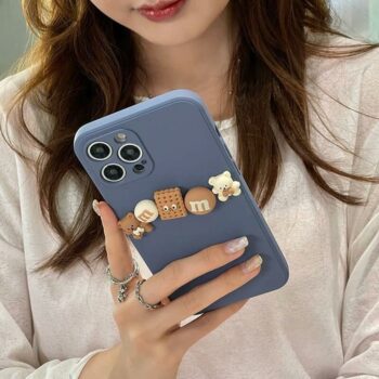 3D Cartoon Beans iPhone Case