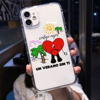 Contigo Mejor Bad Bunny Clear iPhone Case