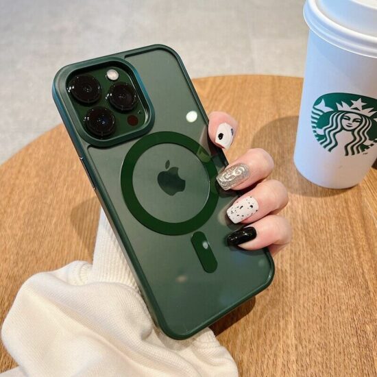 Green Protective Magsafe Phone Case