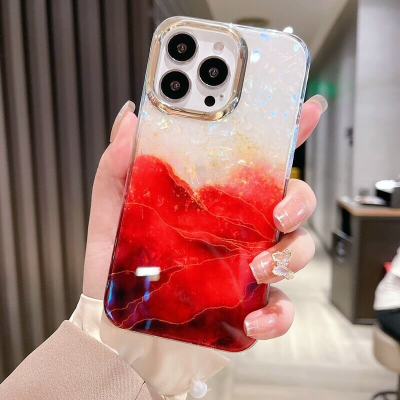 Red Marble iPhone Case
