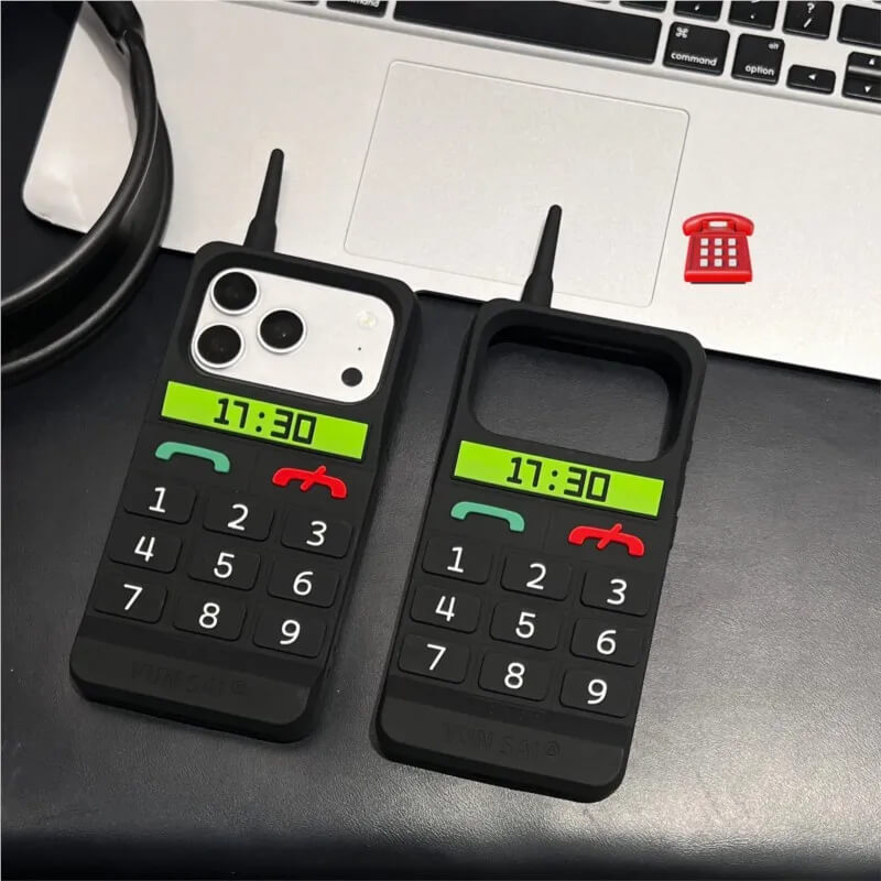 Retro Black Mobile Phone Case with Antenna Retro Black Mobile Phone Case with Antenna