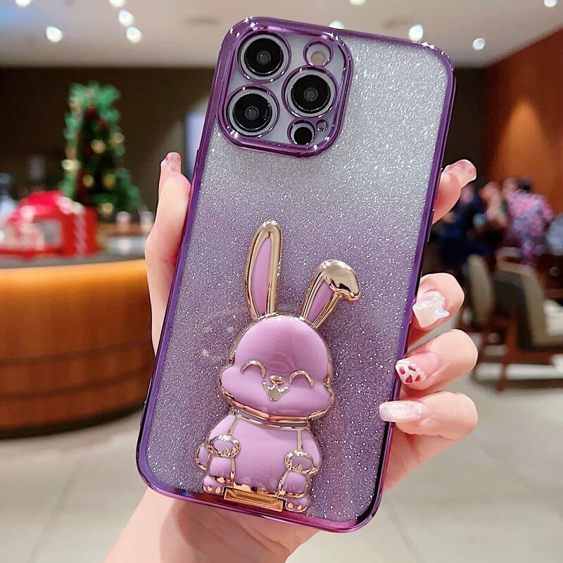 Shockproof Glitter Rabbit IPhone Case (3)