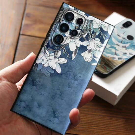 3D Embossed Cute Flowers Samsung Phone Case