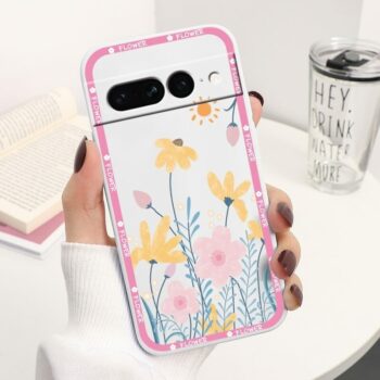 Flower and Sun Phone Case for Google Pixel 7 and 7 Pro