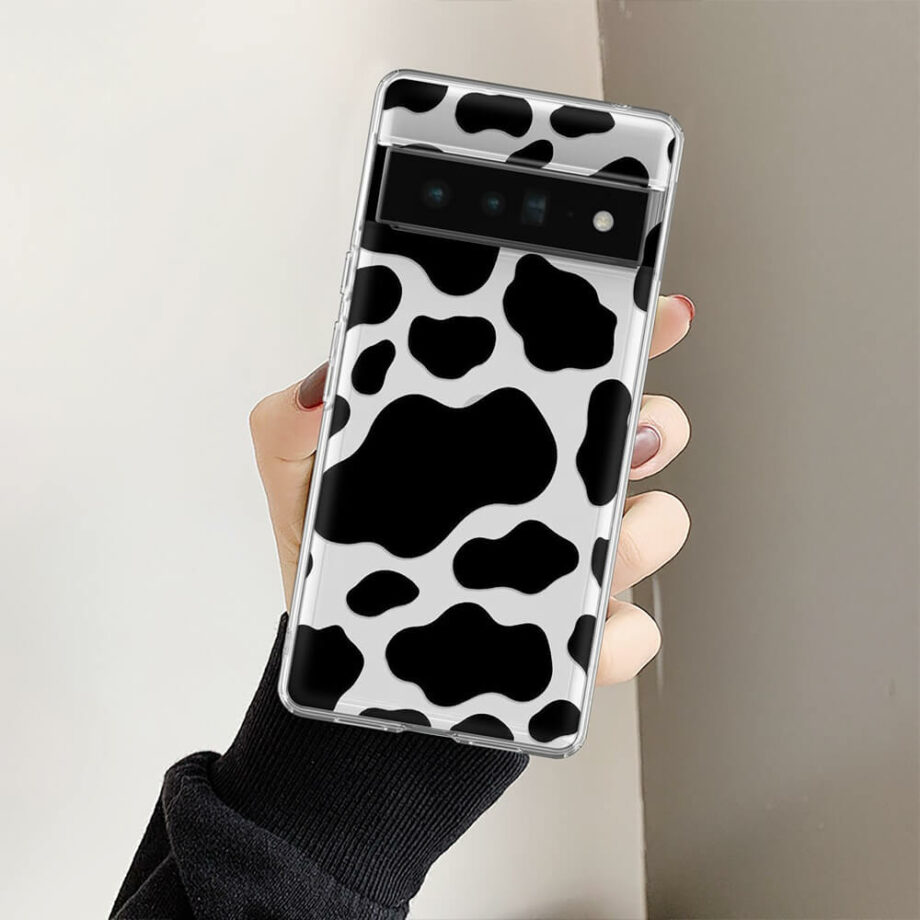 Black Leopard Print Clear Google Pixel Case