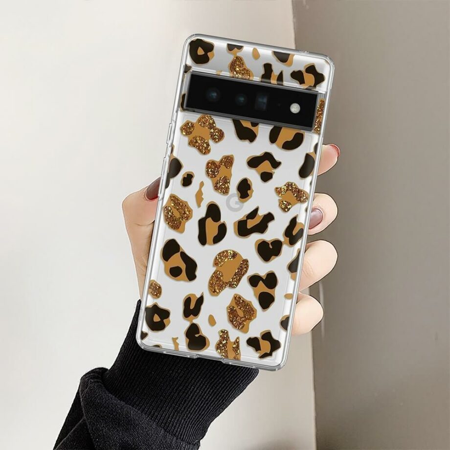 Gold Leopard Print Clear Google Pixel Case