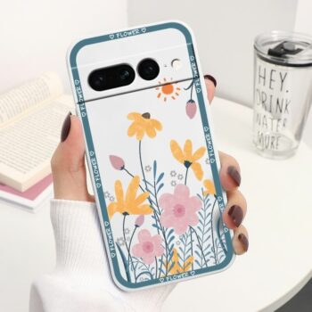 Orange and Pink Flower Google Pixel Phone Case