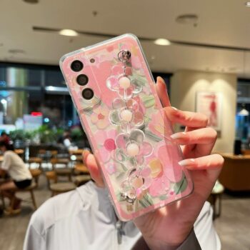 Samsung Case With Flower Hand Bracelet