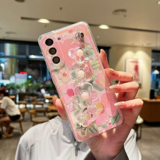 Samsung Case With Flower Hand Bracelet
