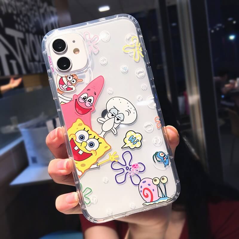Spongebob & Patrick Clear IPhone Case