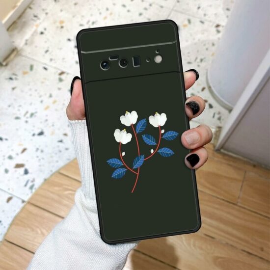 White and Blue Flower Phone Case