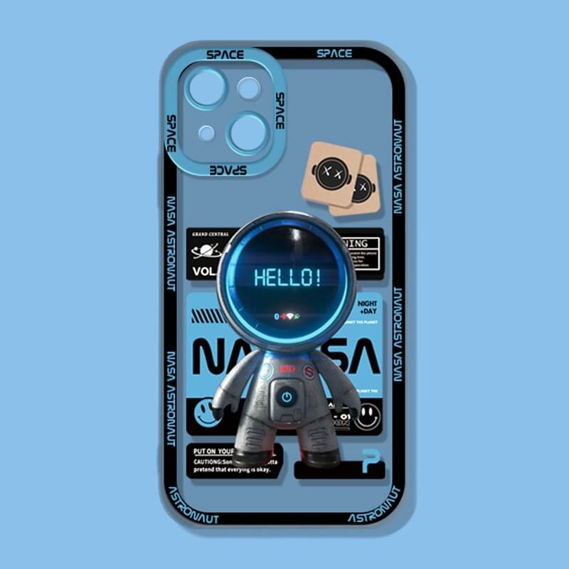 Blue Astro Bot iPhone Case
