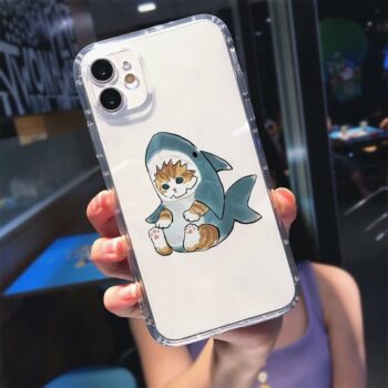 Blue Shark Cat iPhone Case