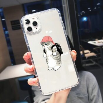 Cat With Hat Backpack iPhone Case
