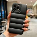 Black Down Jacket Cases Phone Silicone Cover