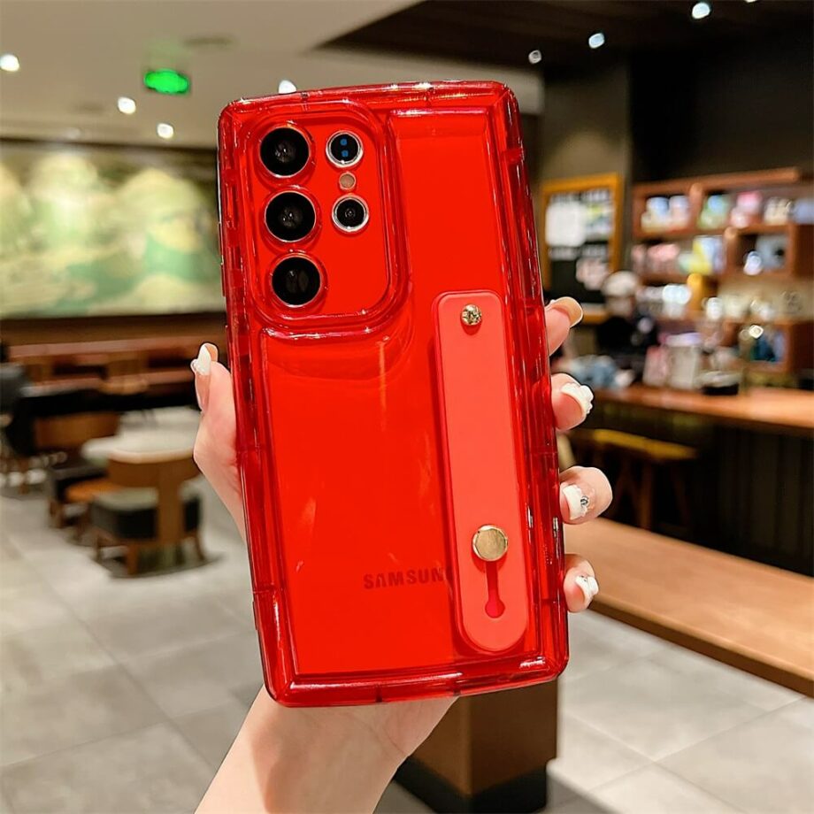 Red Jelly Case with Hand Strap