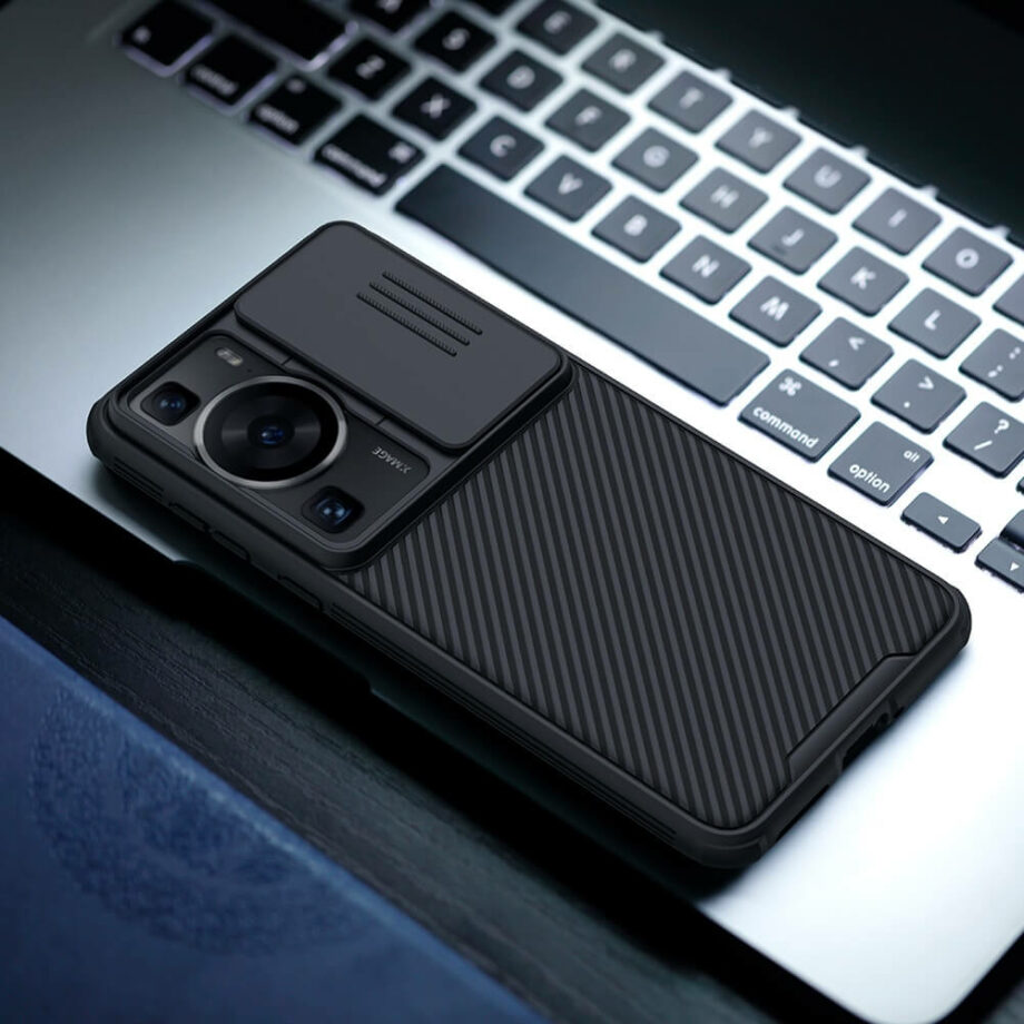 Black Slide Camera Lens Protection Huawei Phone Case