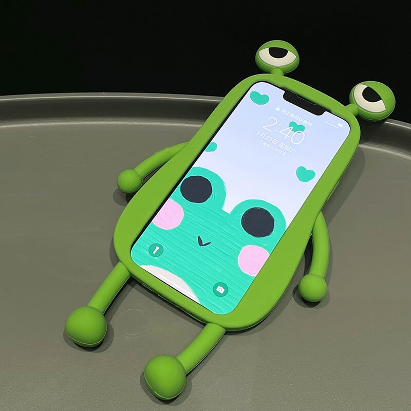 Cute Green Frog iPhone Case