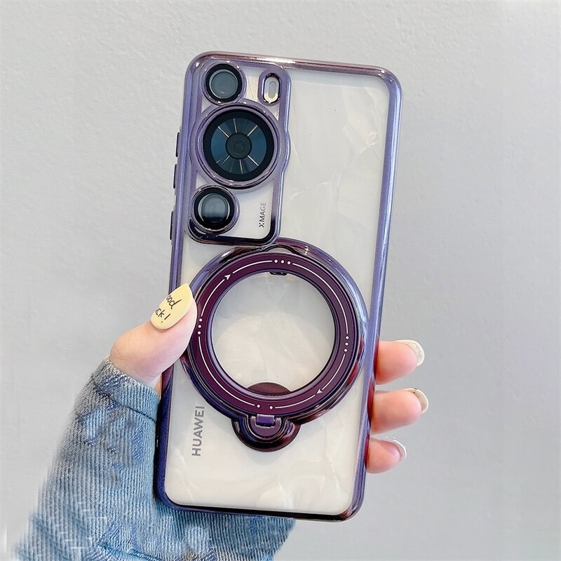 Purple Clear Huawei phone case