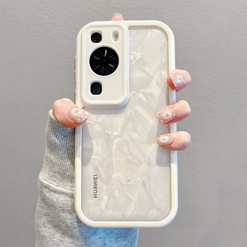 White Color Frame Clear Phone Case