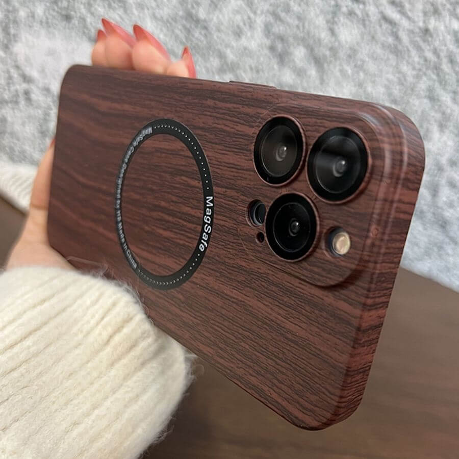 Wooden iPhone case with magsafe