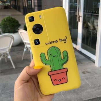 Wanna Hug Cactus Yellow Phone Case
