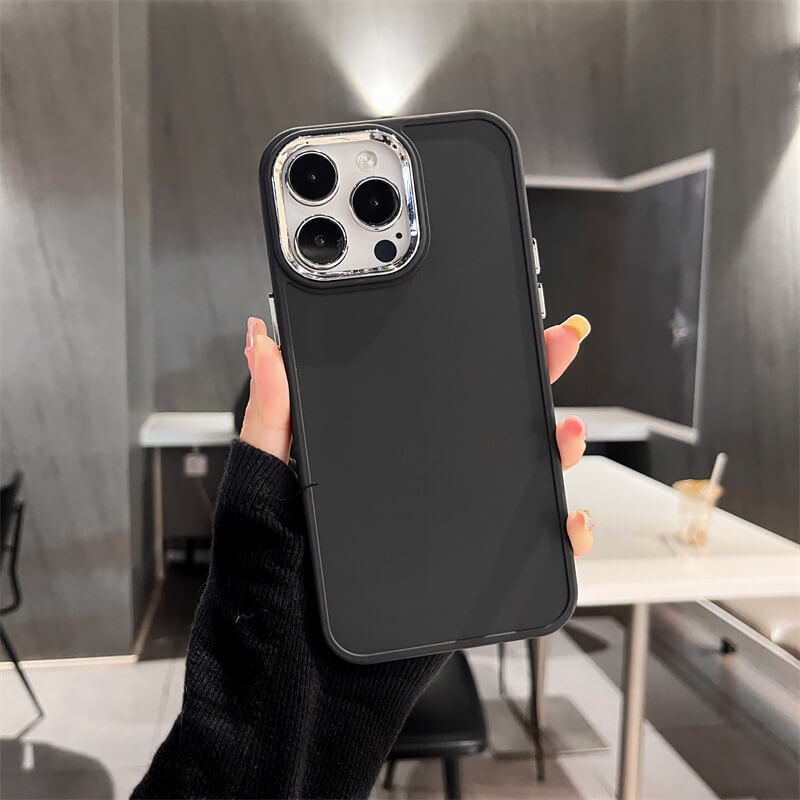 Black Silicone Shockproof Case for iPhone 15 Series