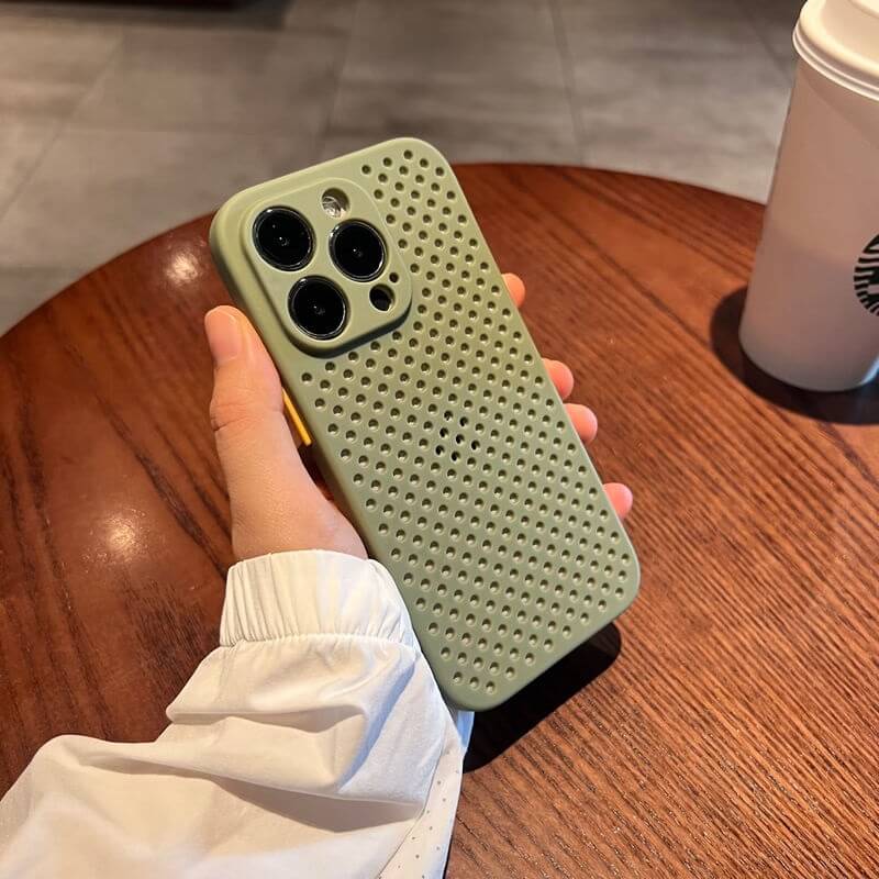 Green Breathable Slim Case for iPhone
