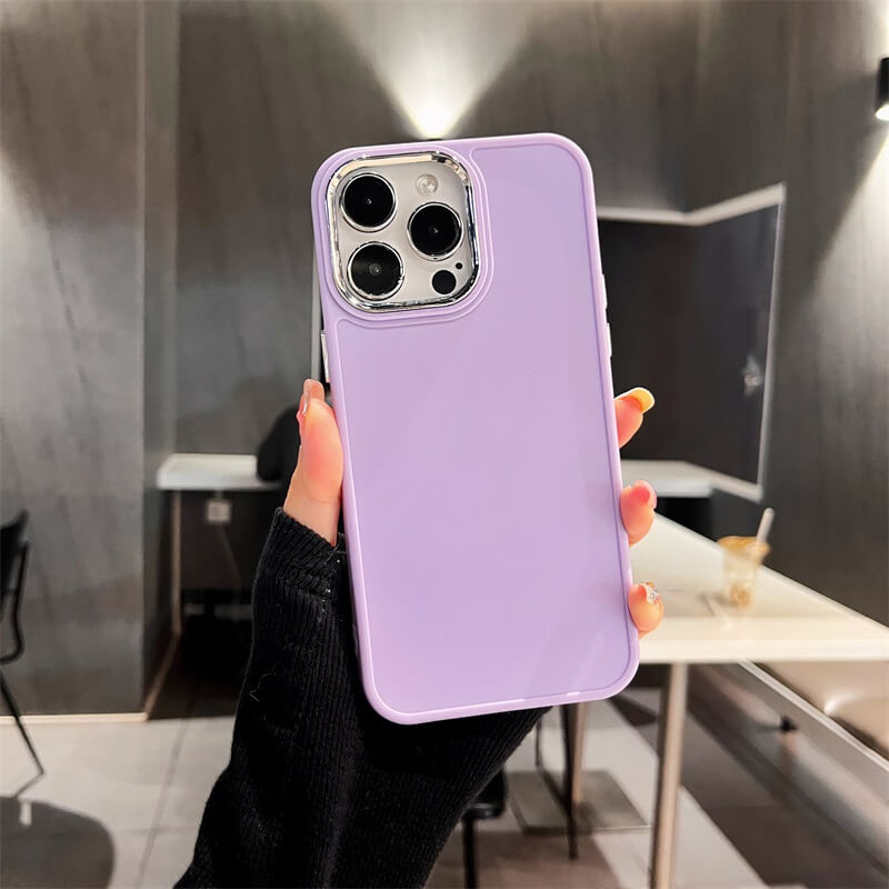 Purple Silicone Shockproof Case for iPhone 15 Series