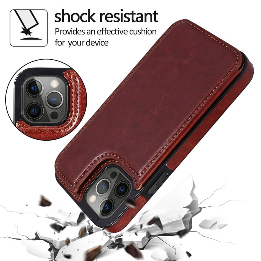 Shock resistant leather case
